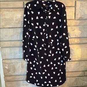 Liz Claiborne Black and White Hearts Dress